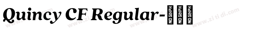 Quincy CF Regular字体转换